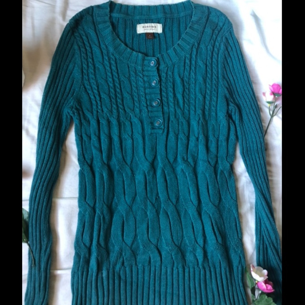 Teal sweater